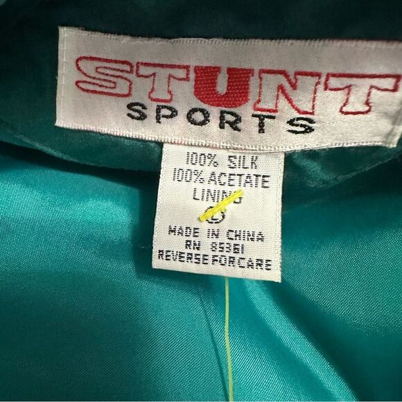 Vintage Emerald Stunt Sports Silk Vest - Picture 3 of 5